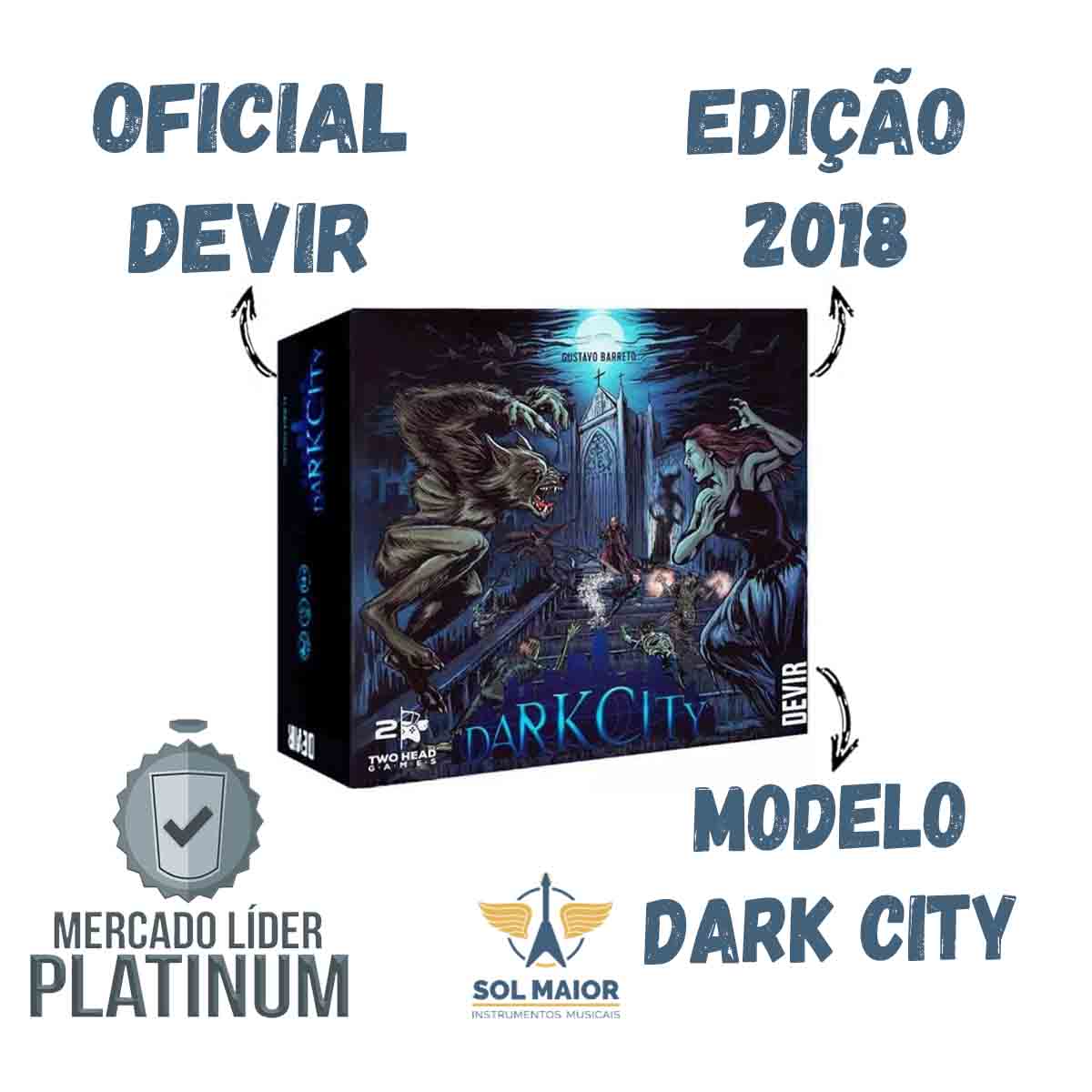 Dark City Jogo De Tabuleiro Devir Portugues Original Board  - Grupo Solmaior