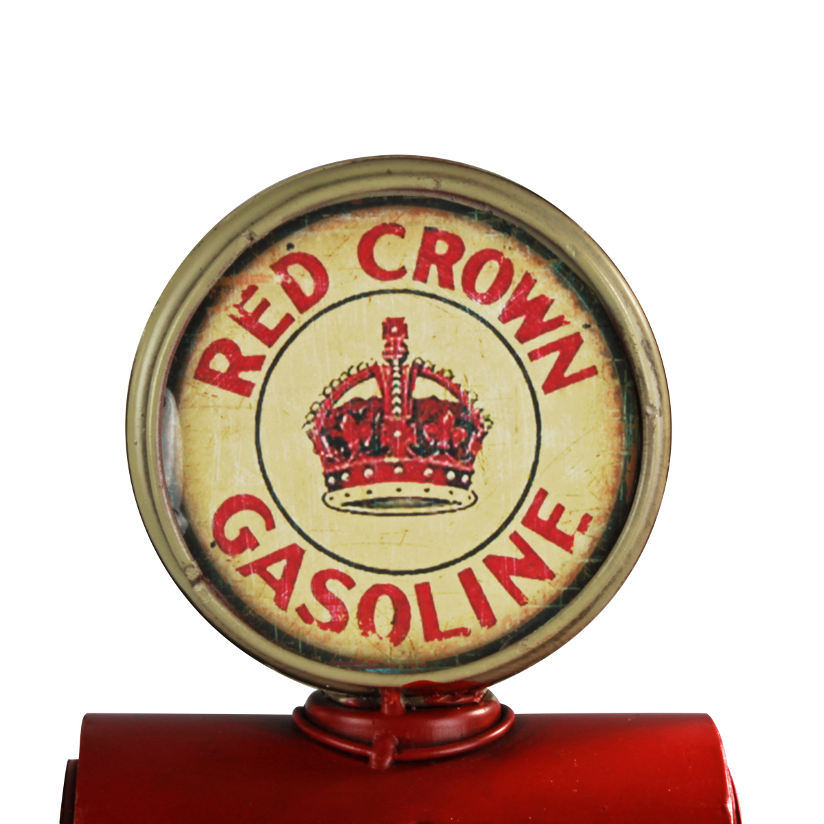 Enfeite De Mesa De Metal Red Crown Bomba de Gasolina 52cm Verito - Grupo Solmaior