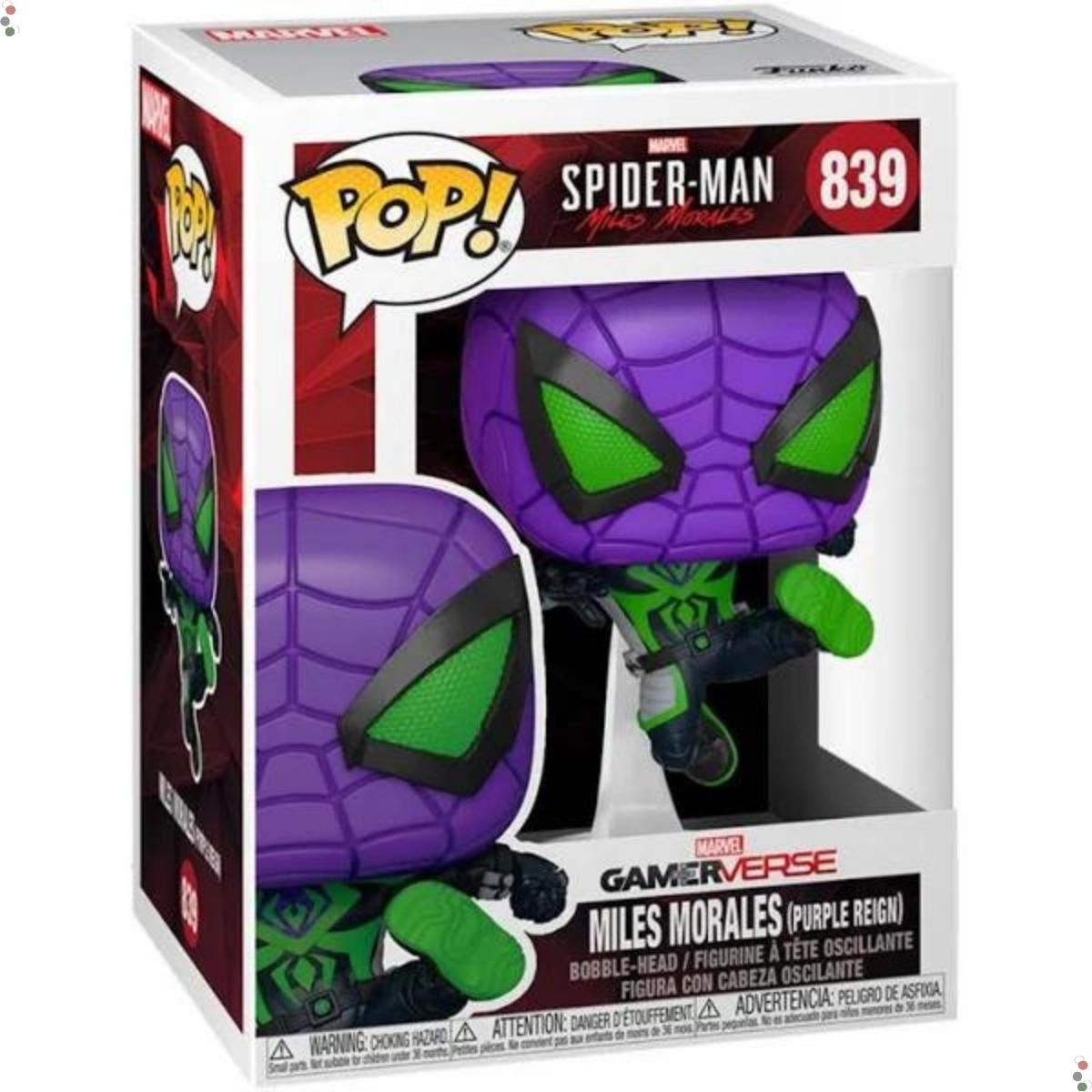 Funko Pop! Marvel Miles Morales Purple Spiderman 839 - Grupo Solmaior