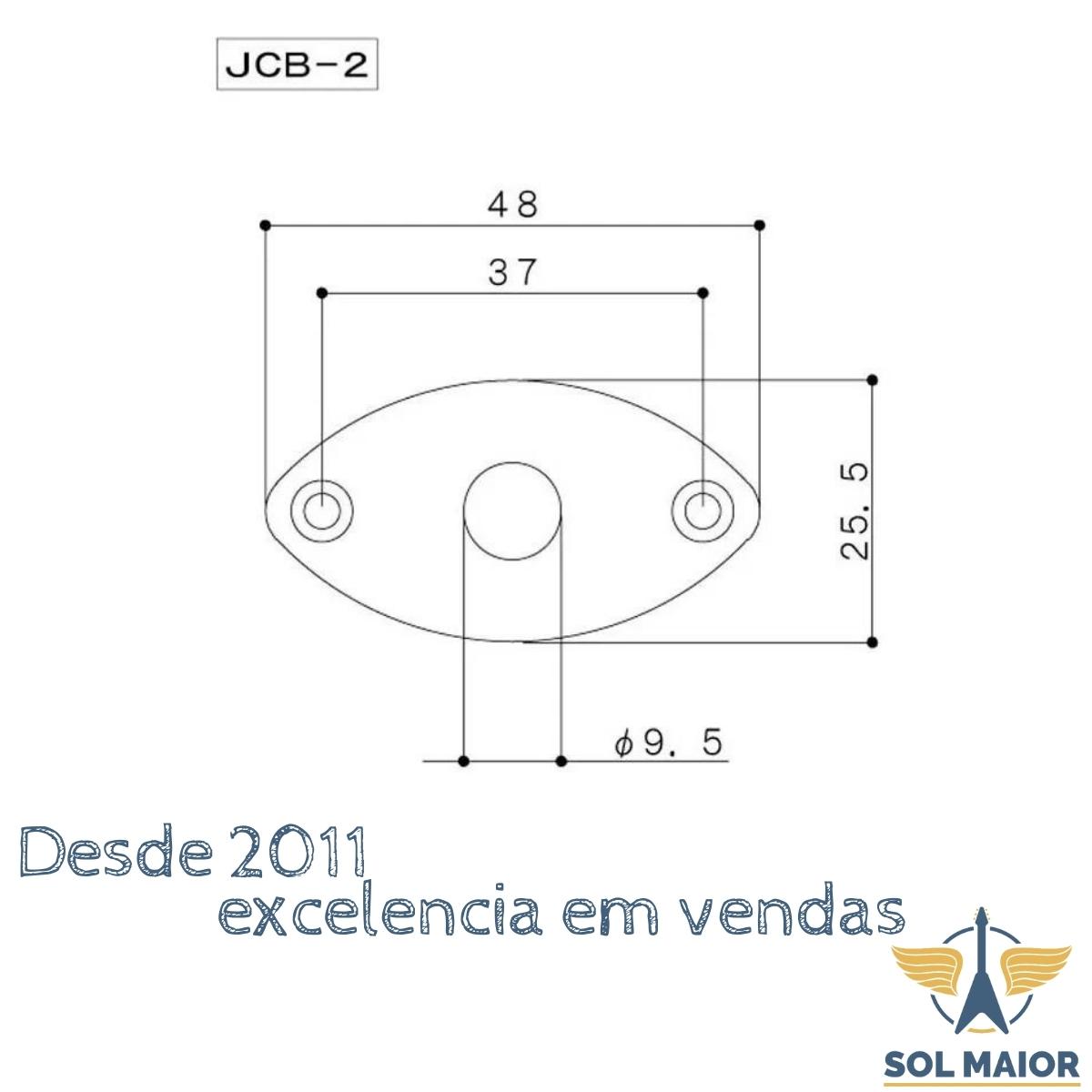 JP5BK - ACABAMENTO JACK GUITARRA PACOTE COM 5 UNIDADES - Grupo Solmaior