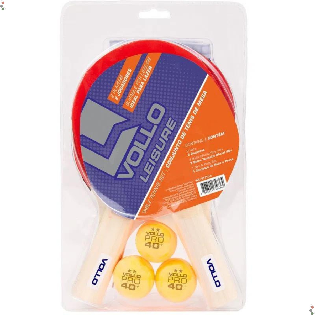 Kit Ping Pong Tênis De Mesa 2 Raquetes Rede 3 Bolinhas Vollo  - Grupo Solmaior