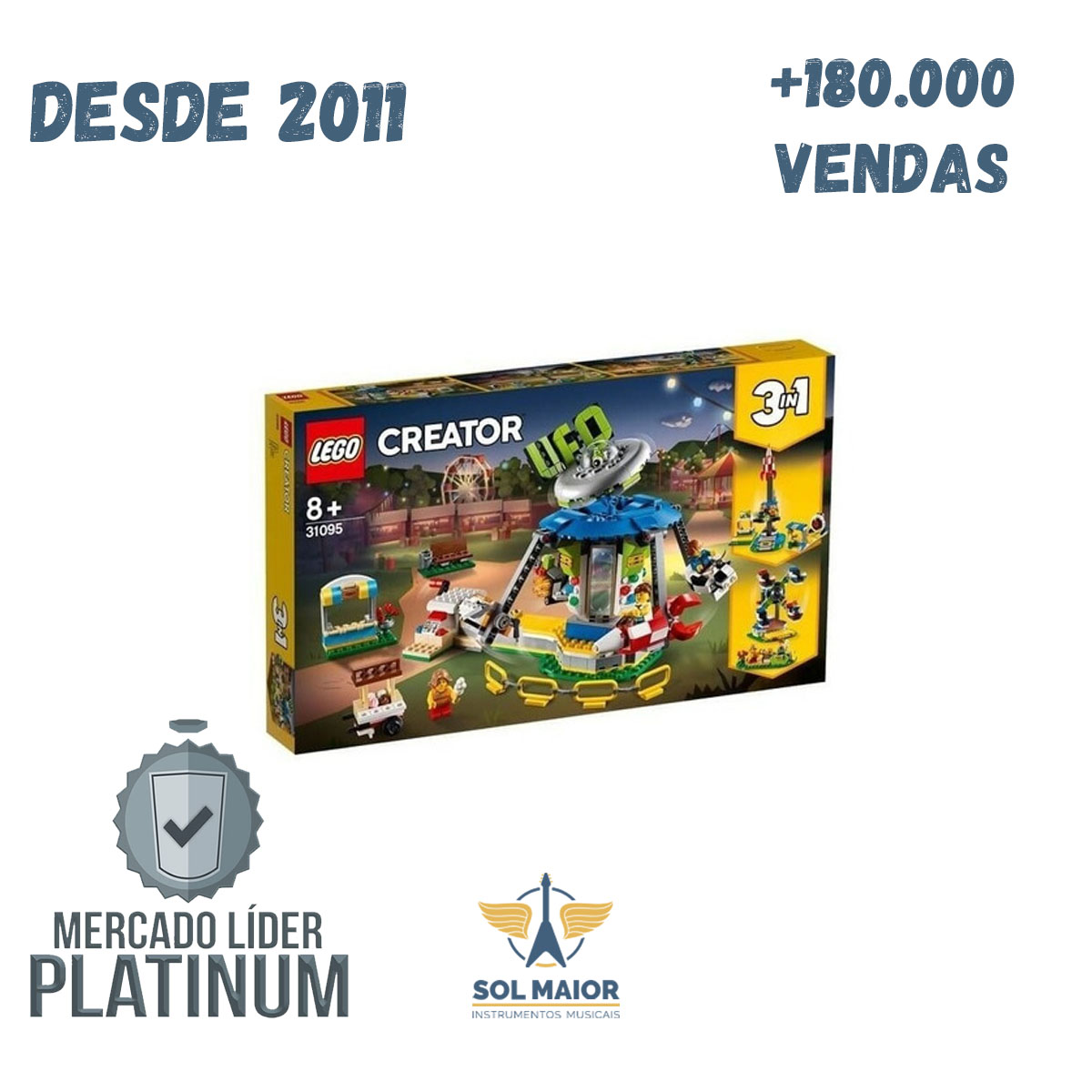Lego 31095 - Modelo 3 Em 1: Parque De Diversões  - Grupo Solmaior