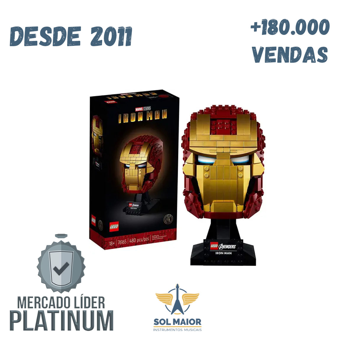 Lego 76165 Marvel Vingadores - Capacete Homem De Ferro  - Grupo Solmaior