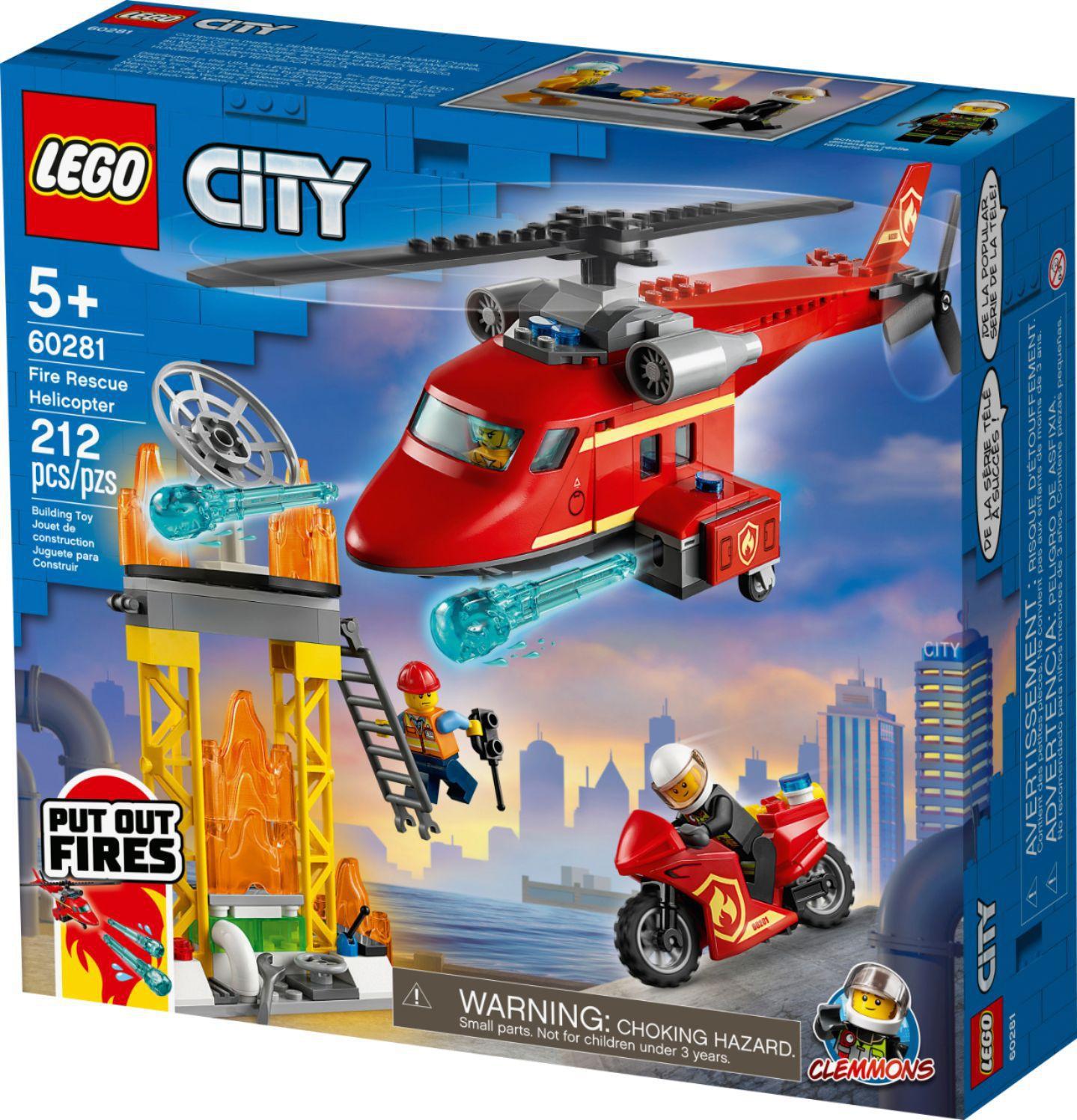 Lego City 60281 - Helicóptero De Resgate De Bombeiro  - Grupo Solmaior