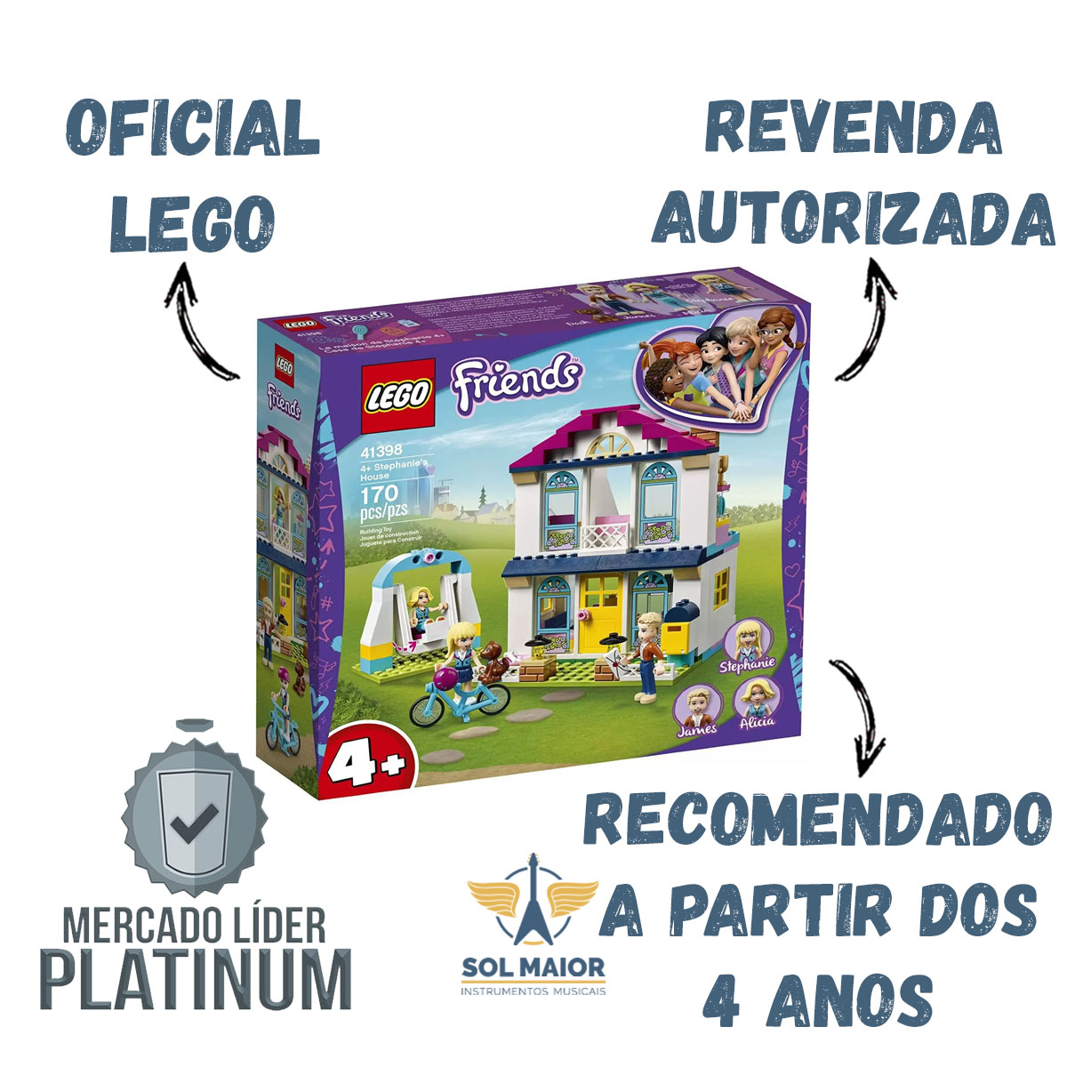 Lego Friends 41398 - A Casa De Stephanie 170 Peças  - Grupo Solmaior