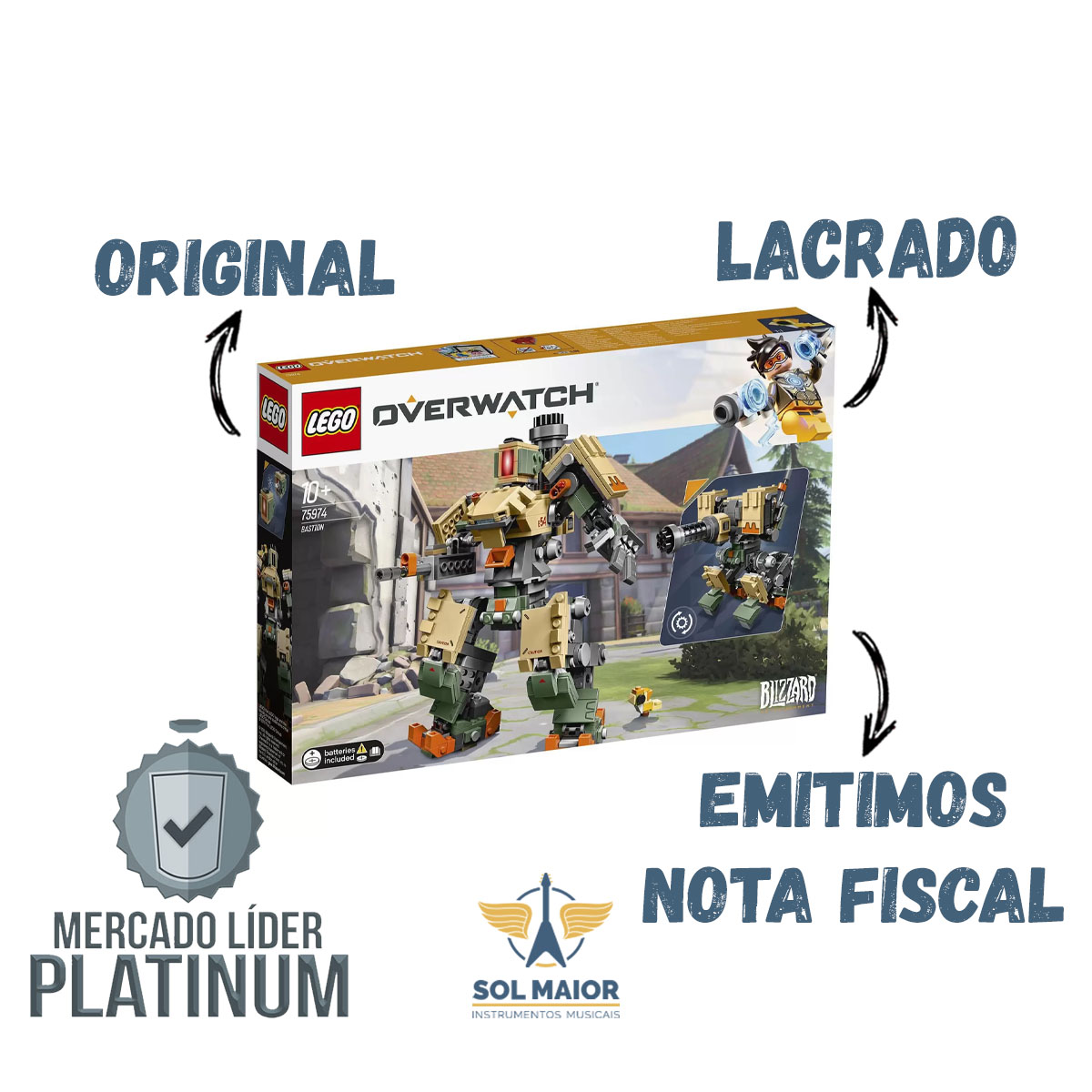 Lego Overwatch Bastion 602 Peças 75974  - Grupo Solmaior