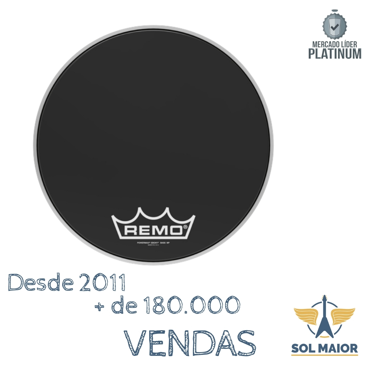 Pele Remo Marcial 14 Polegadas Powermax Ebony PM-1414-MP - Grupo Solmaior