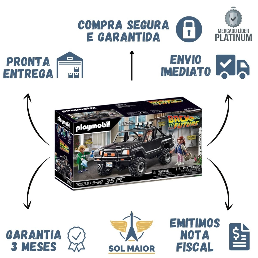 Playmobil De Volta Para O Futuro A Pick-up Marty Sunny 2558 - Grupo Solmaior