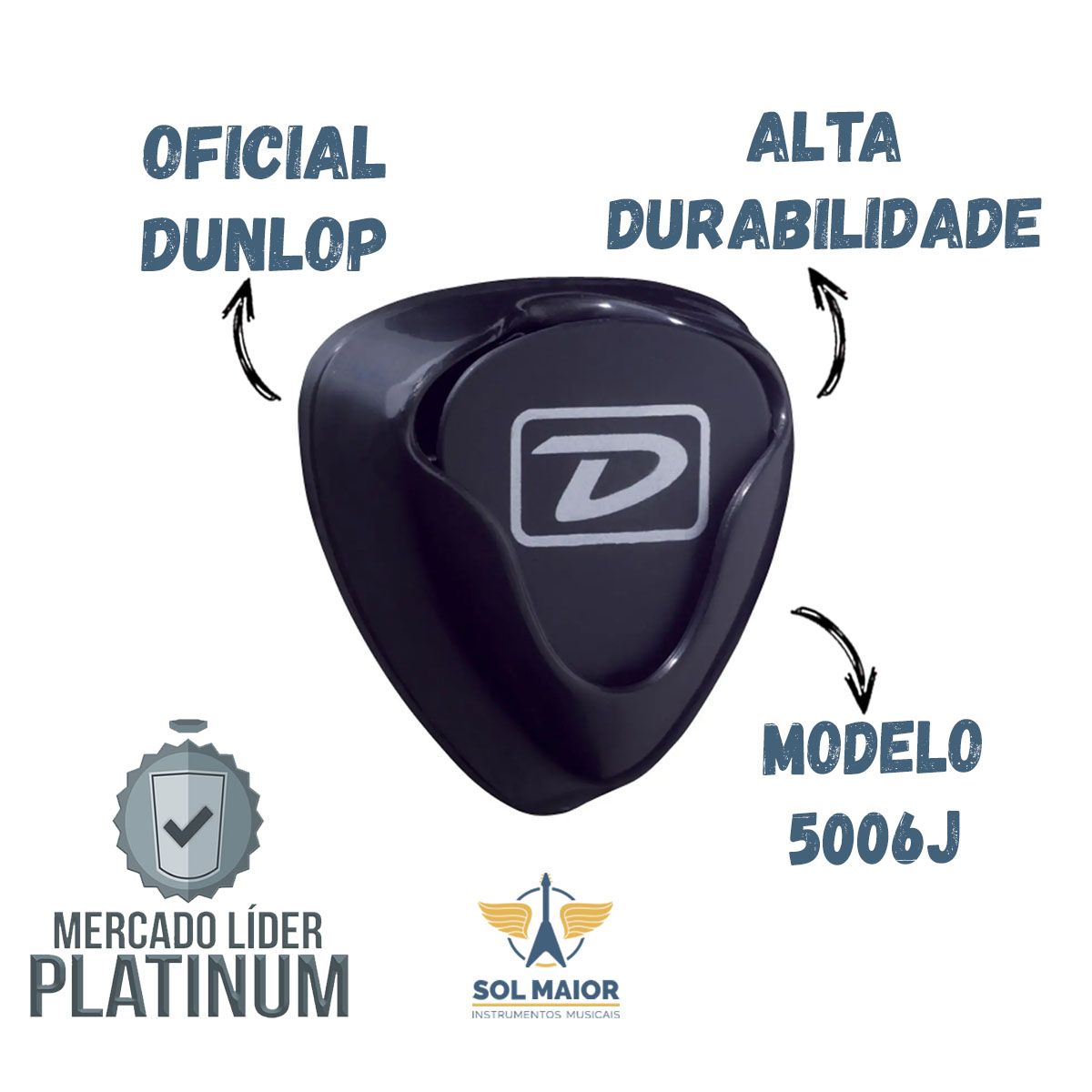 Porta Palheta Guitarra Violão Adesivo Ergo Dunlop 5006J - Grupo Solmaior