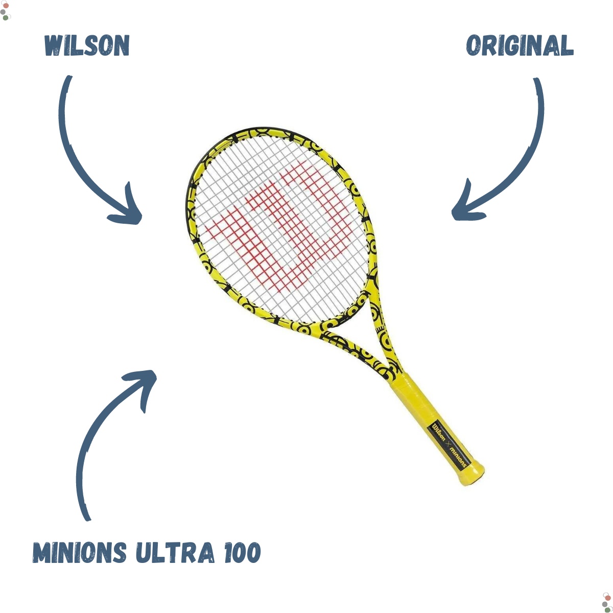 Raquete De Tênis Wilson Minions Ultra 100 Oficial  - Grupo Solmaior