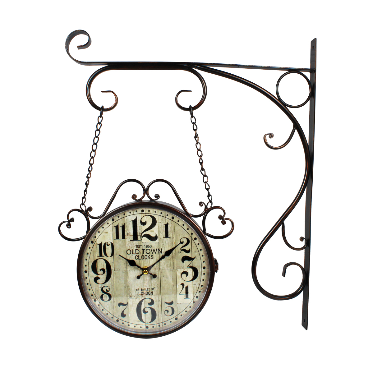 Relogio De Parede Estacao De Trem Old Town Clocks C/ Corrente 1863  - Grupo Solmaior