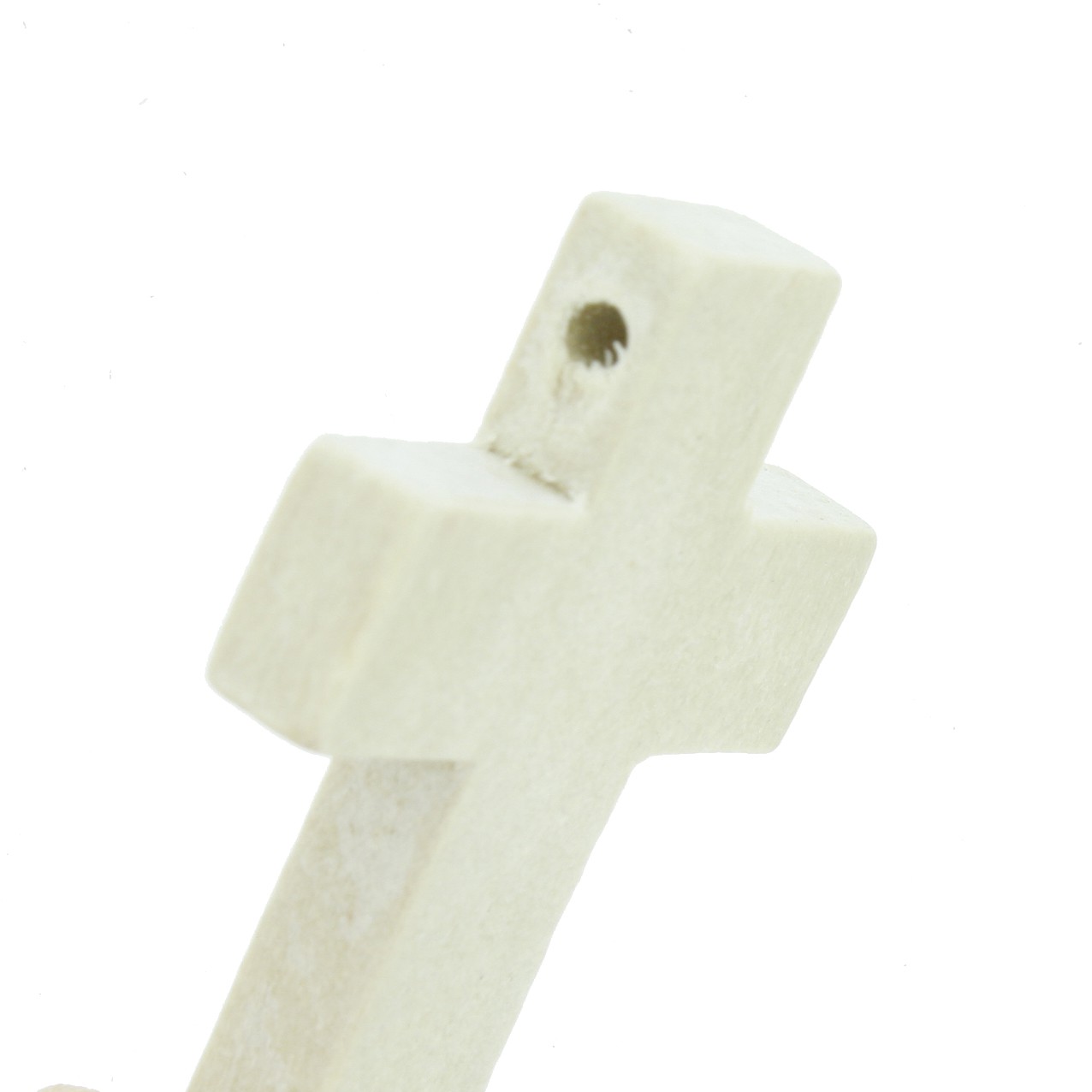 Crucifixo Madeira - Marfim - 43mm  - Universo Religioso® - Artigos de Umbanda e Candomblé