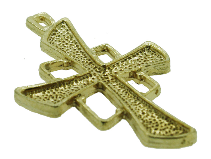 Crucifixo - Metal - Dourado - 4,5cm - 01 Peça  - Universo Religioso® - Artigos de Umbanda e Candomblé