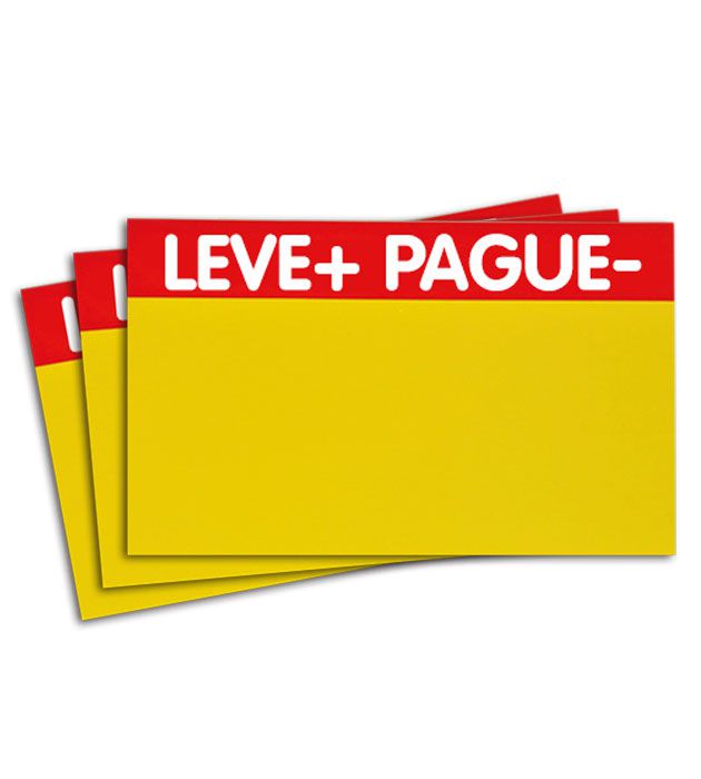 Cartaz Papel Cartão Leve Mais Pague Menos Amarelo/Vermelho 30 X 42,5 100 un