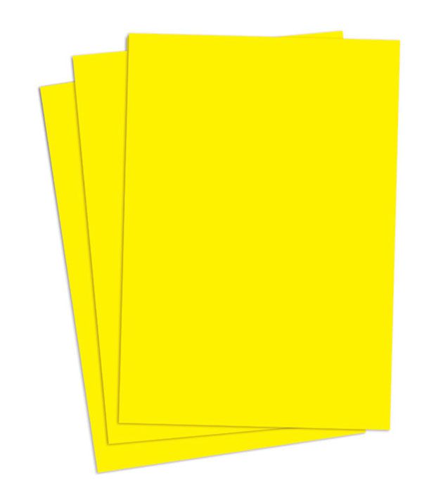 Cartaz Papel Cartão Liso Amarelo 77x113cm 100 un