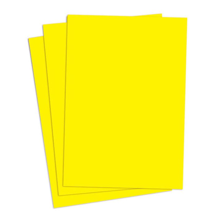 Cartaz Papel Cartão Liso Amarelo A5 100 un
