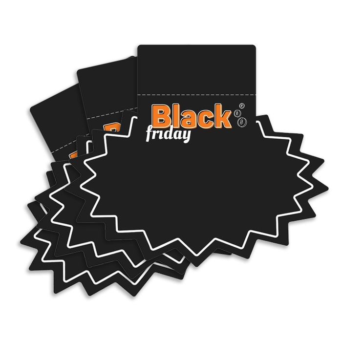 Cartaz Papel Cartão Splash Estrela Black Friday 19,4x23cm 100 un