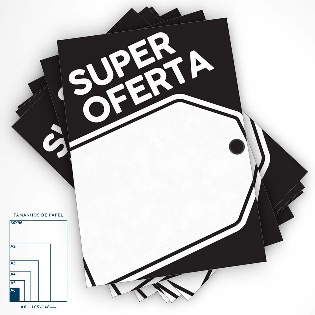 Cartaz Papel Cartão Super Oferta A6 100 un