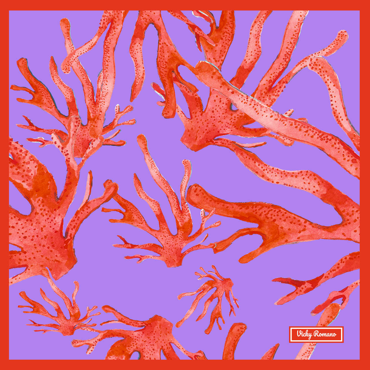 Lenço Coral Roxo G