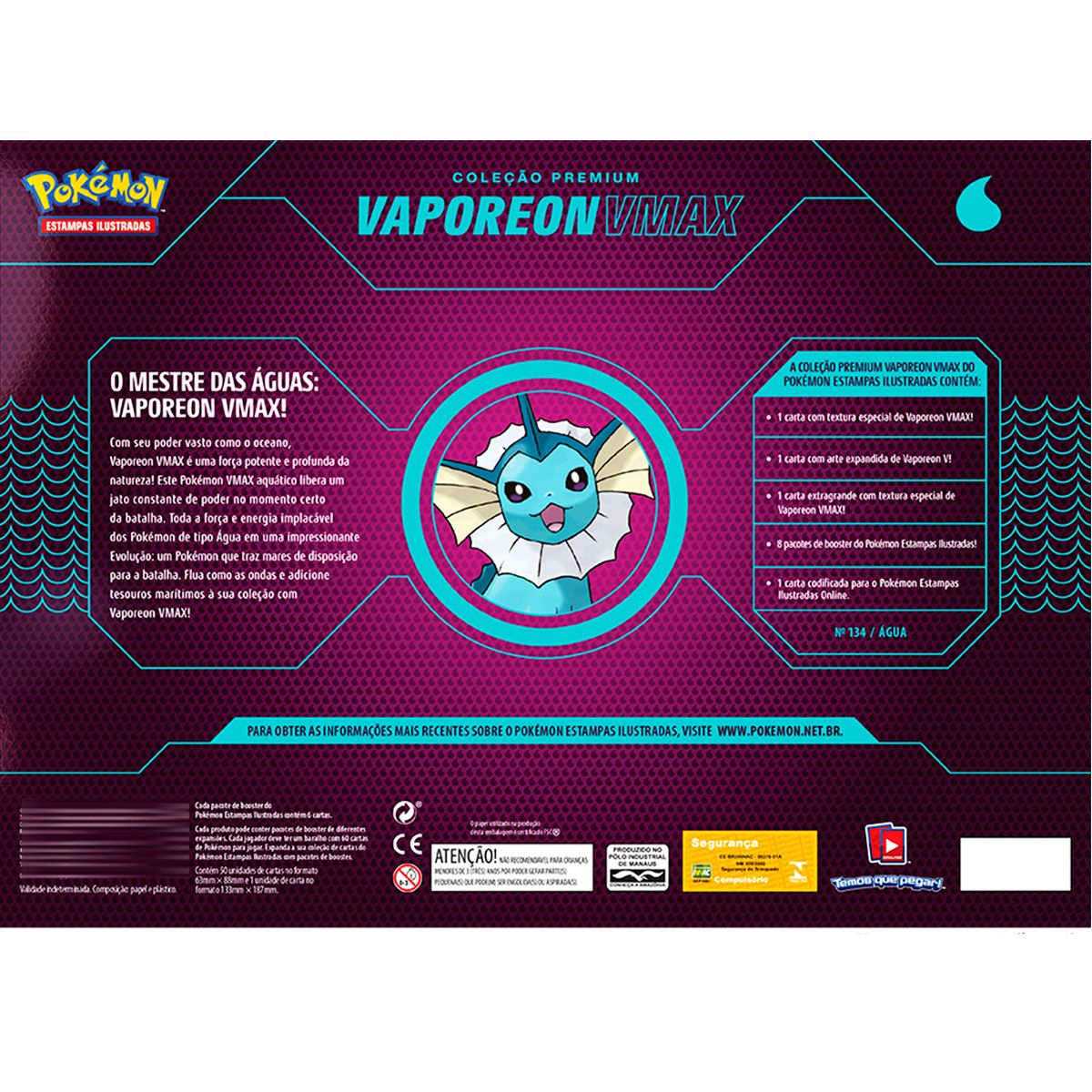 Box Pokemon Vaporeon Vmax Coleção Premium