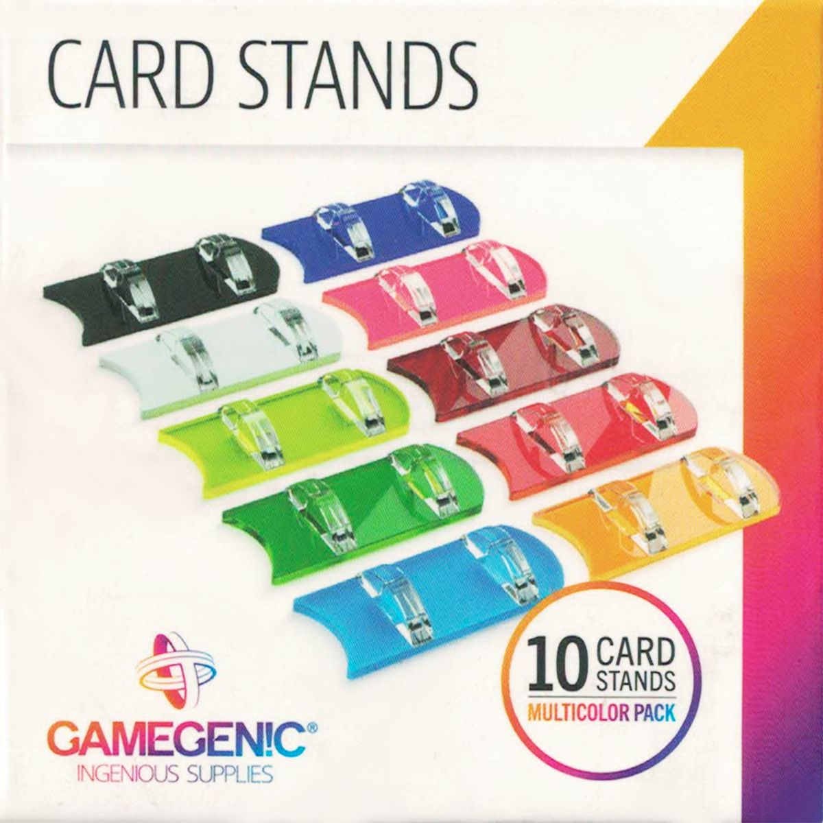 Kit 10 Card Stands Set Multicolor Gamegenic