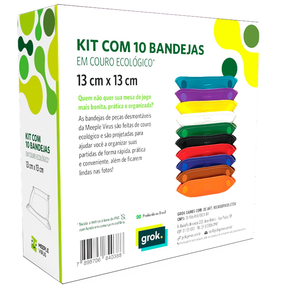 Kit Com 10 Bandejas de Peças Board Game