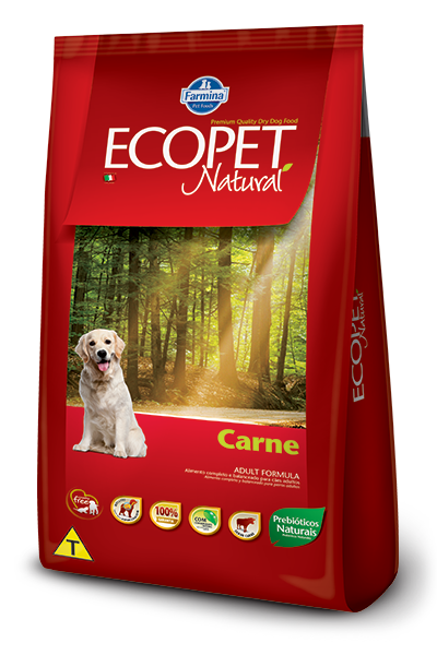 Ração Ecopet Natural Carne para cães adultos - 15 kg