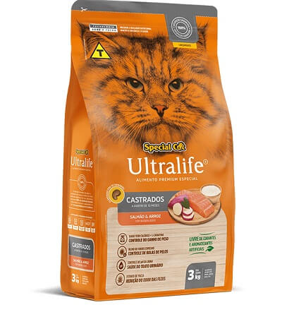 Ração Special Cat Ultralife Castrados Salmão - 10,1 kg