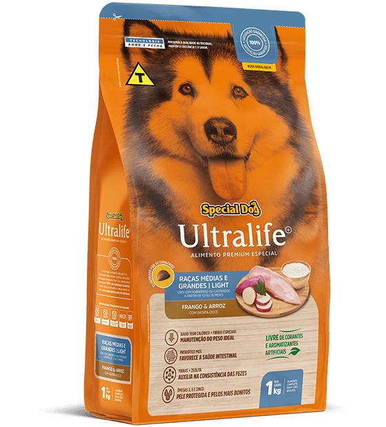 Ração Special Dog Ultralife Light para porte médio ou grande - 15 kg