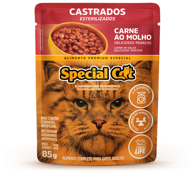 Sachê Special Cat Castrados Sabor Carne - 85g