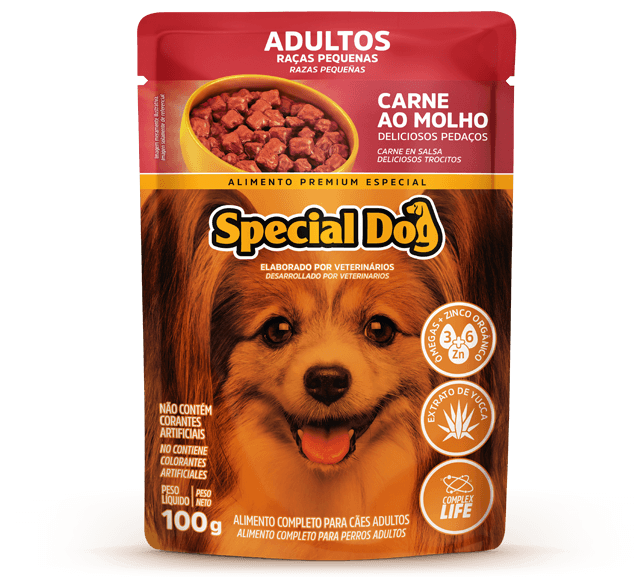 Sachê Special Dog Adultos Raças Pequenas Sabor Carne - 100 g