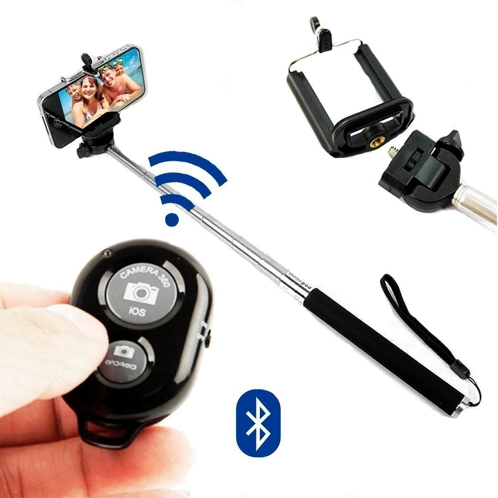 Kit Mini Tripe Gorila + Suporte + Controle Bluetooth