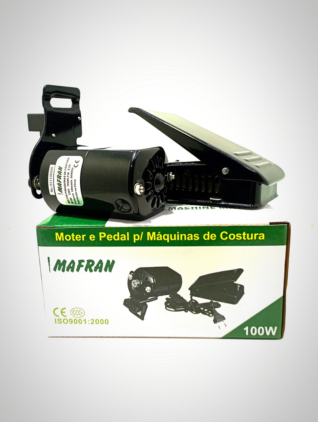 Motor e Pedal Mafran para Máquina de Costura Domestica 110V / 220V