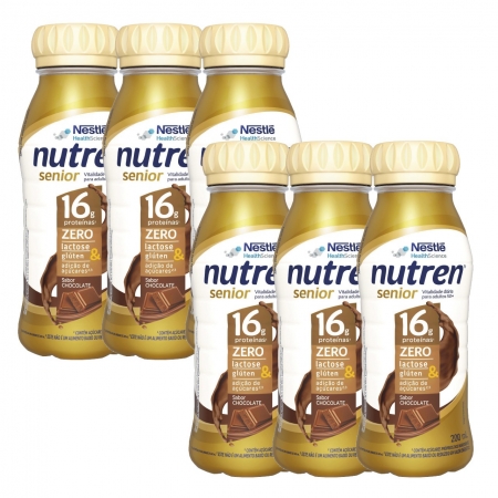 Nutren Senior Chocolate 200mL Kit 6 unidades - (Nestle)
