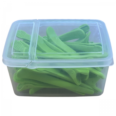 Caixa de Presilhas Bico de Pato Verde Limão (30 Unidades)