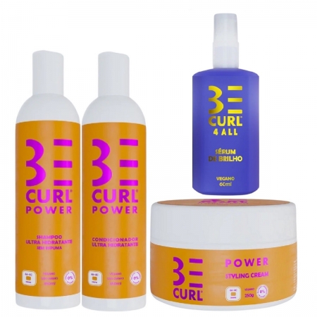 Kit Be Curl Power Cabelos Crespos e Afro (4 Itens)