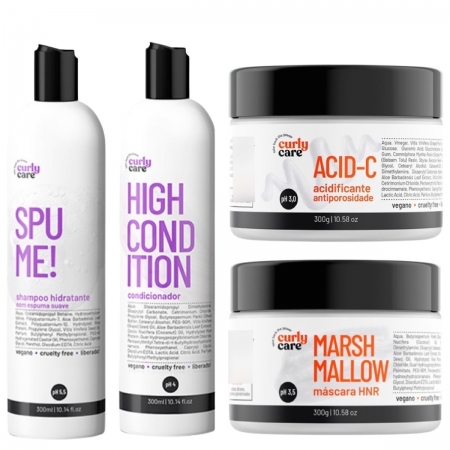 Kit Curly Care Spume, High Condition, Acid-c E Marshmallow
