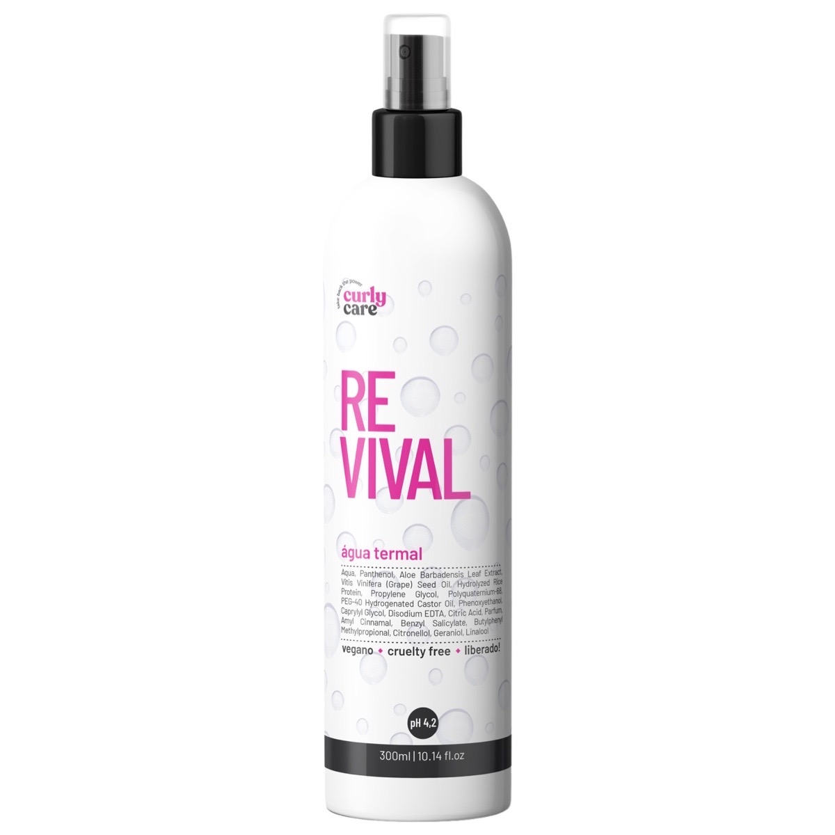 Água Termal Curly Care Revival e Leave-in Forte Be Strong 2x300ml
