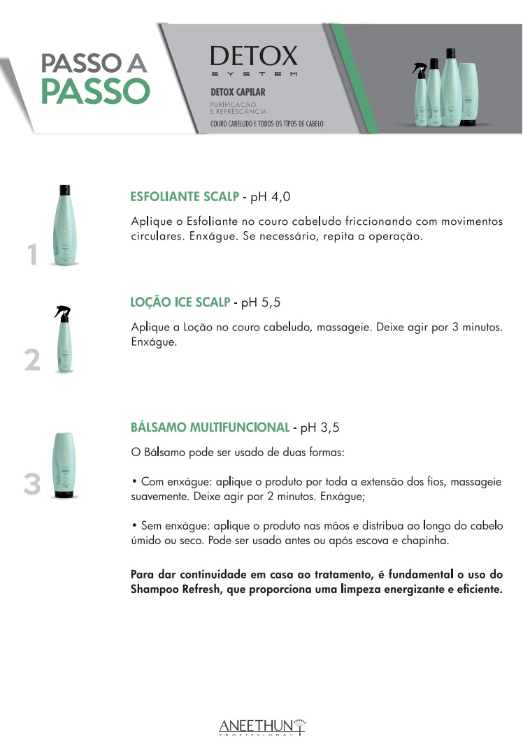 Shampoo Refresh Antipoluição Aneethun Detox System 300ml