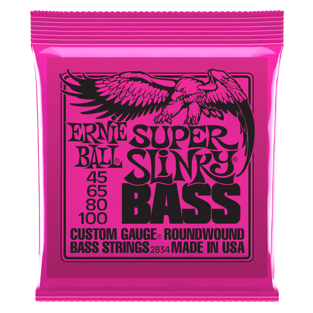 Encordoamento Ernie Ball  Super Slinky Contrabaixo 4 cordas 045-100 (2834)
