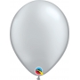 Balão de Látex Prata Perolado Qualatex 25 unidades
