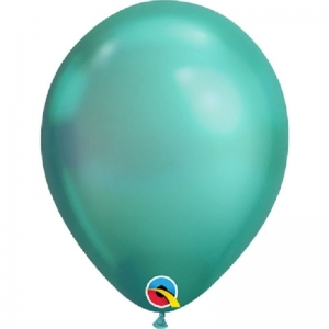 Balão Liso Verde Chrome 25 unidades Qualatex