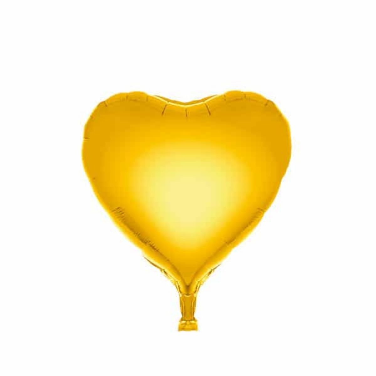 Balão Metalizado Coração Dourado 10