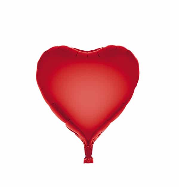 Balão Metalizado Coração Vermelho 18