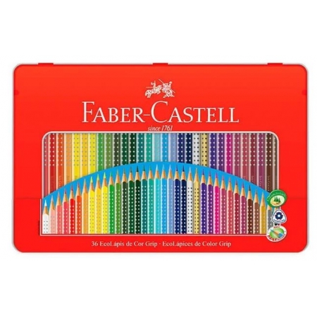 Lápis de cor 36 Cores - Ecolápis Grip - Faber Castell