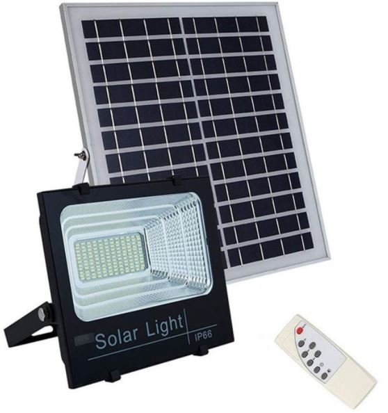 Refletor Solar 400W Led IP66 Branco Frio com Controle Remoto