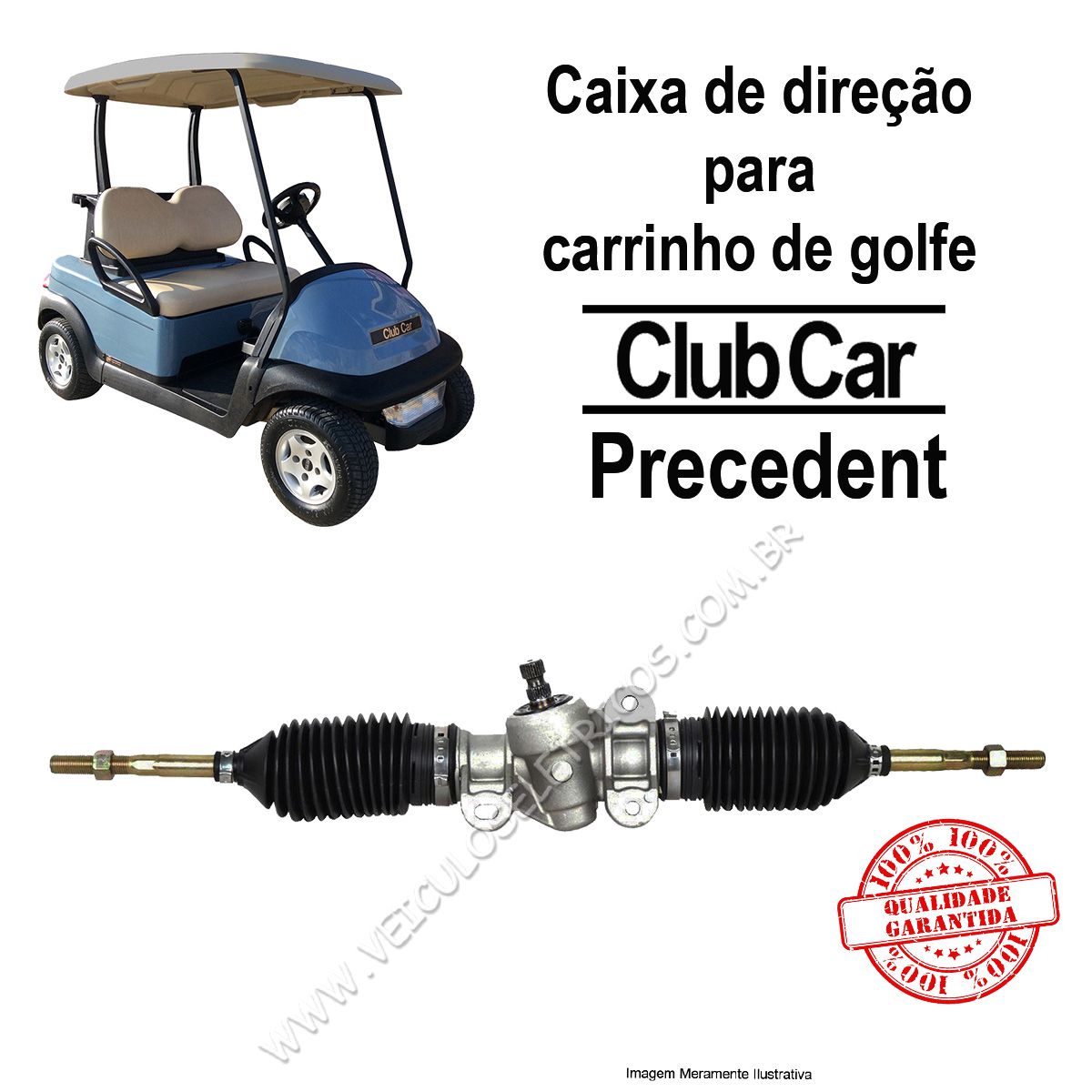 Caixa de direção para carrinho de golfe club Car Precedent
