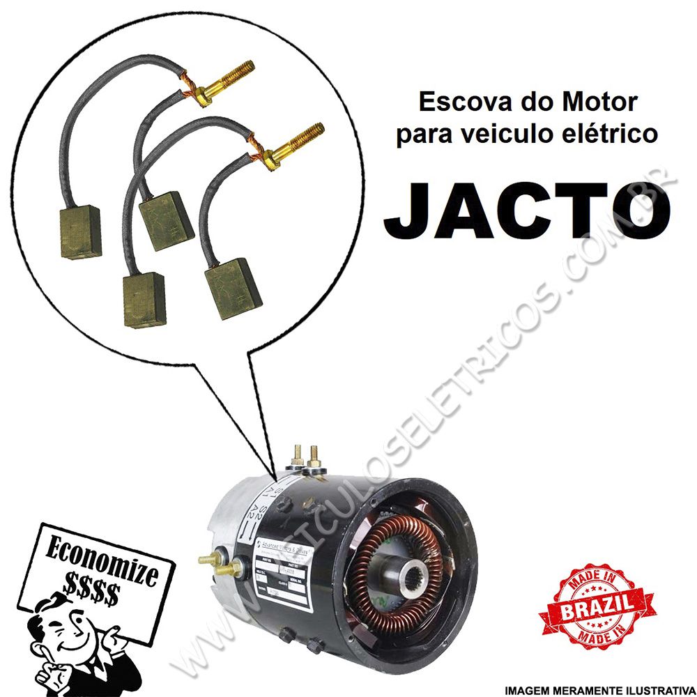 Escova do motor para veiculo elétrico Jacto