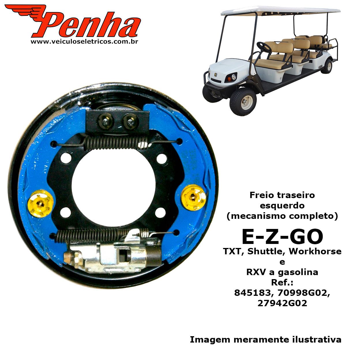 Espelho de freio para carrinho de golfe EZ-GO (Lado Esquerdo)