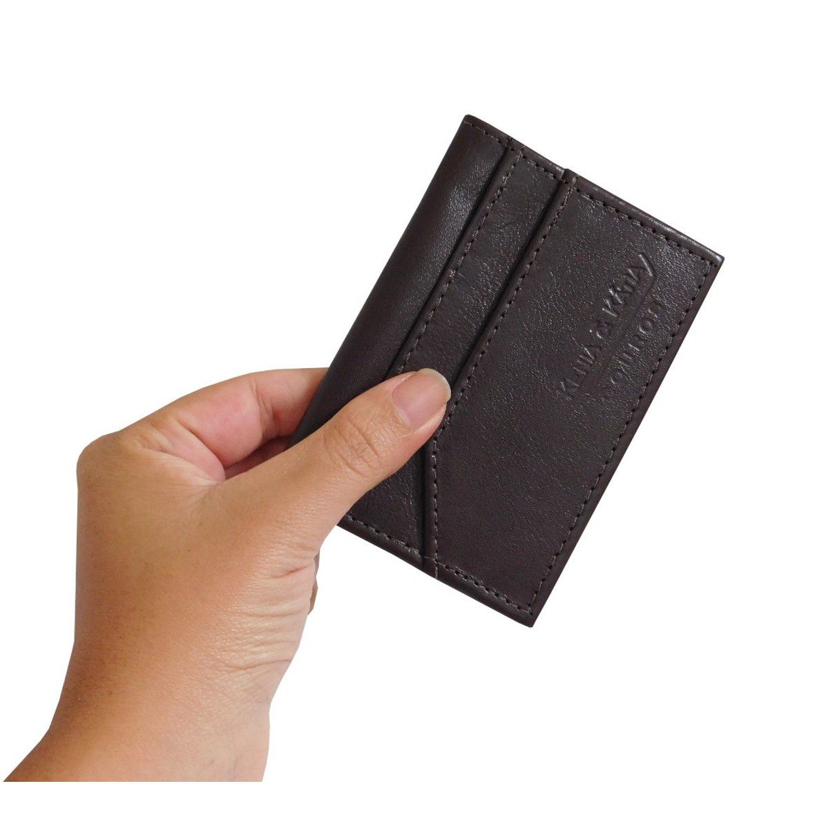 Mini Carteira 05 - Carteira Pequena de Bolso em Couro (831TN05) Slim - Porta CNH, Cartões, Cédulas